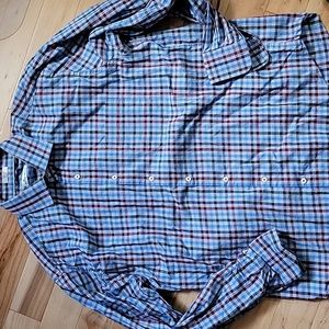 Peter Millar button down plaid shirt xl